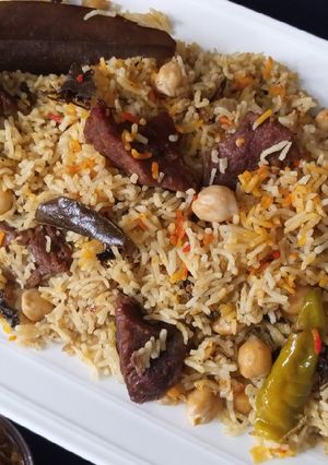 A picture of Beef Chana Pulao(no tomato).