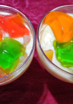 A picture of Cake jelly custured.