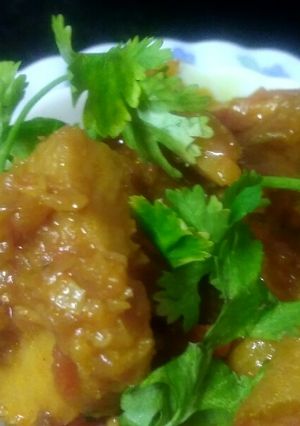 A picture of Suran(yam) sayail sabzi.