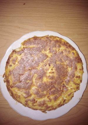 Una foto de Tortilla de quinua en sartén