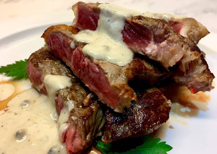 Entrecot de ternera con salsa 5 pimientas para despedir el 2018 🍾🎊🤩