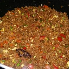 A picture of Chinese fried rice.