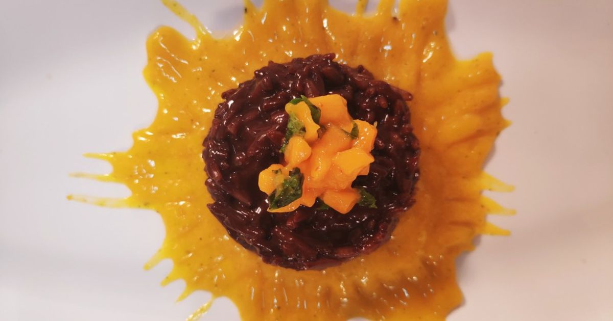 Chocolate Risotto Chocolate Risotto With Mango Salsa & Mango Puree Recipe by Amisha ...