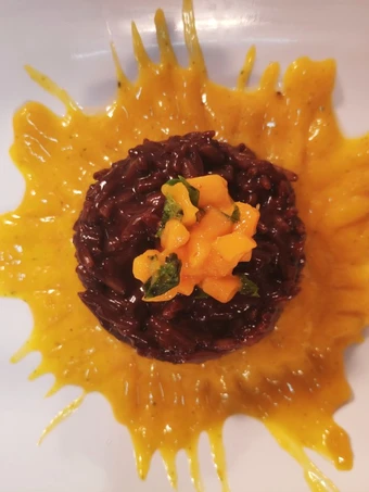 Easy Steps to Make Recipe Chocolate risotto with mango salsa &amp; mango puree that is So Delicious, Appealing}