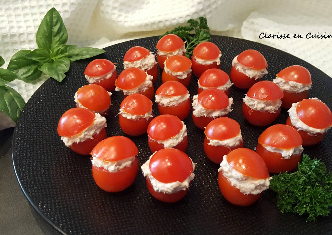 Tomates cerises farcies au thon