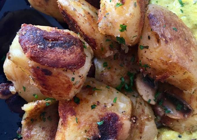 Patatas gajo ligeras con champiñones Receta de ChikiTiki- Cookpad