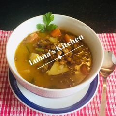 A picture of Puy lentil soup:.