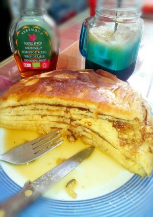 Φωτογραφία της συνταγής Pancakes με σιρόπι σφενδάμου