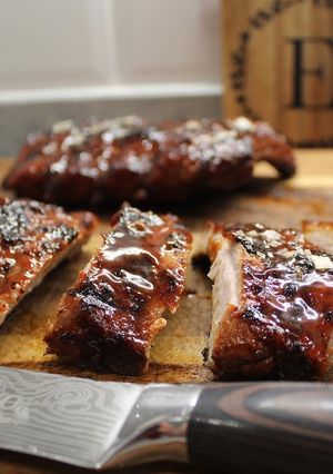 A picture of Sous Vide Reverse Sear BBQ Baby Back Ribs.