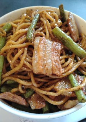 豆角燜麵 的食譜成品照片