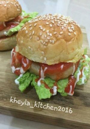Foto resep Burger Ayam Homemade (Bahan seadanya tapi mantap)