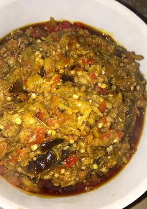 A picture of Title :Garden egg sauce.