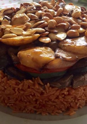 صورة لوصفة مقلوبة باللحم