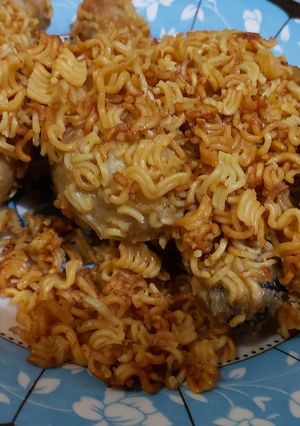 Foto resep Ayam goreng mie instan