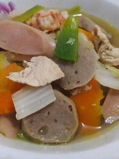 Foto resep Kuah Sawi campur