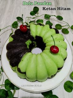Foto resep 478.Bolu Pandan Ketan Hitam