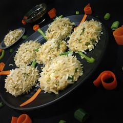 A picture of Rice - Paneer Momos.