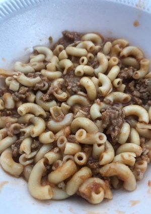 Una foto de Macaroni con carne molida