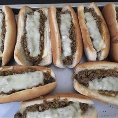 A picture of Sloppy Joe Philly steak and cheese,.