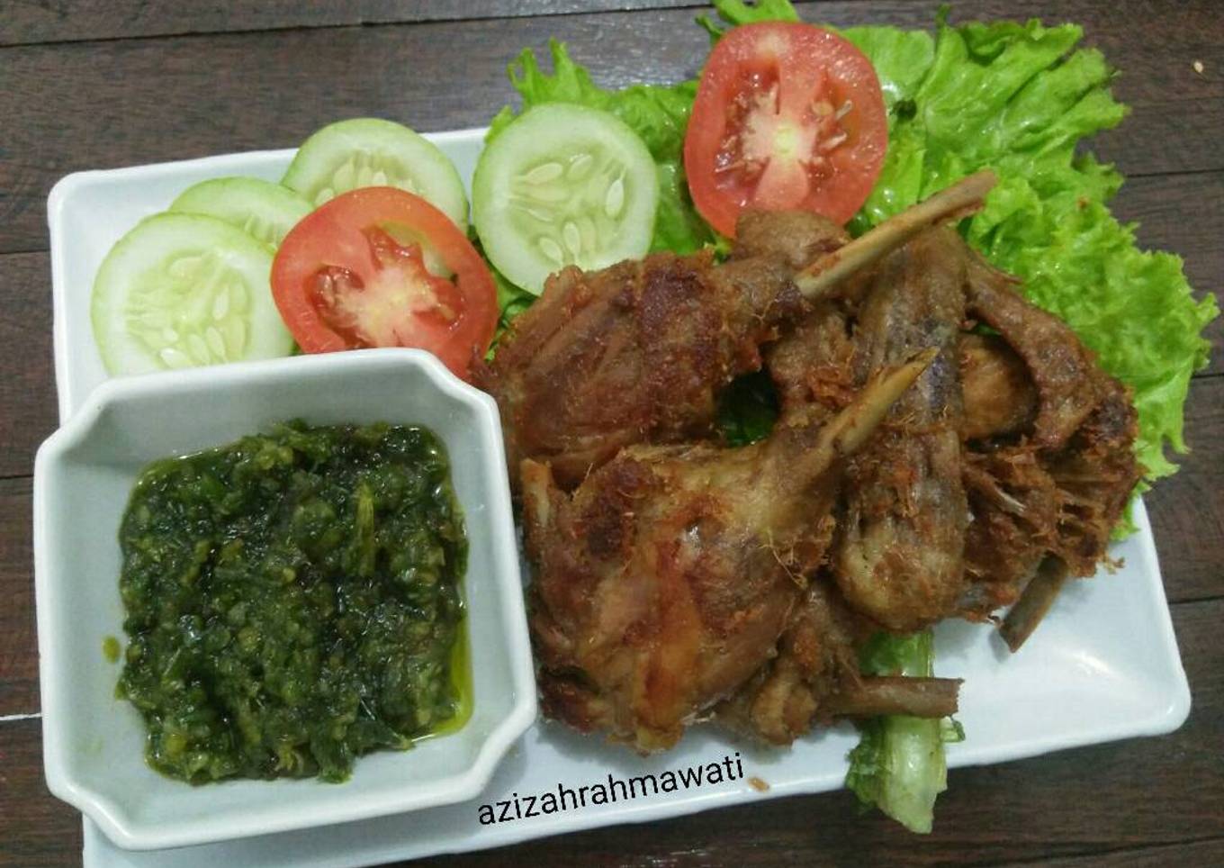 Bebek Goreng sambel ijo