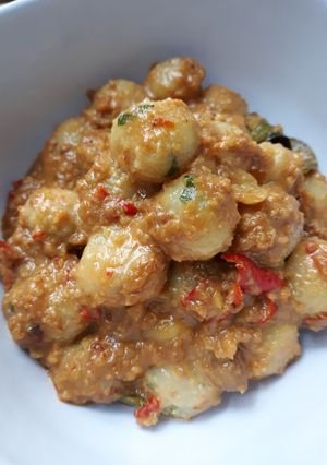 Foto resep Oseng Cilok Bumbu Kacang Lembut #Agust8