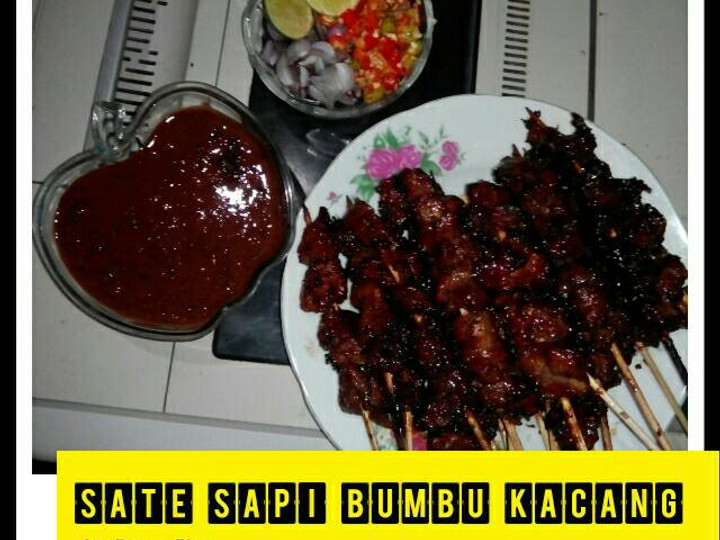 Resep: Sate Sapi Bumbu Kacang Yang Mudah