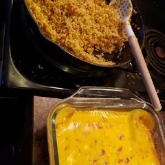 A picture of Keto ground beef enchiladas.