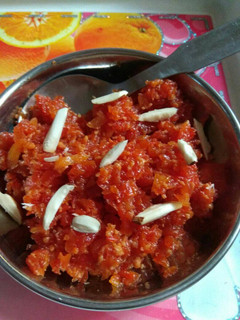A picture of Gajar ka halva.