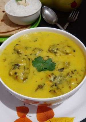 મેથીકઢી વીથ મેથી ના ડબકા રેસીપી મુખ્ય ફોટો