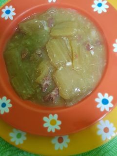 Una foto de Cardo natural con jamón