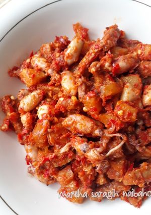 Foto resep Balado baby cumi,kentang dan tempe
