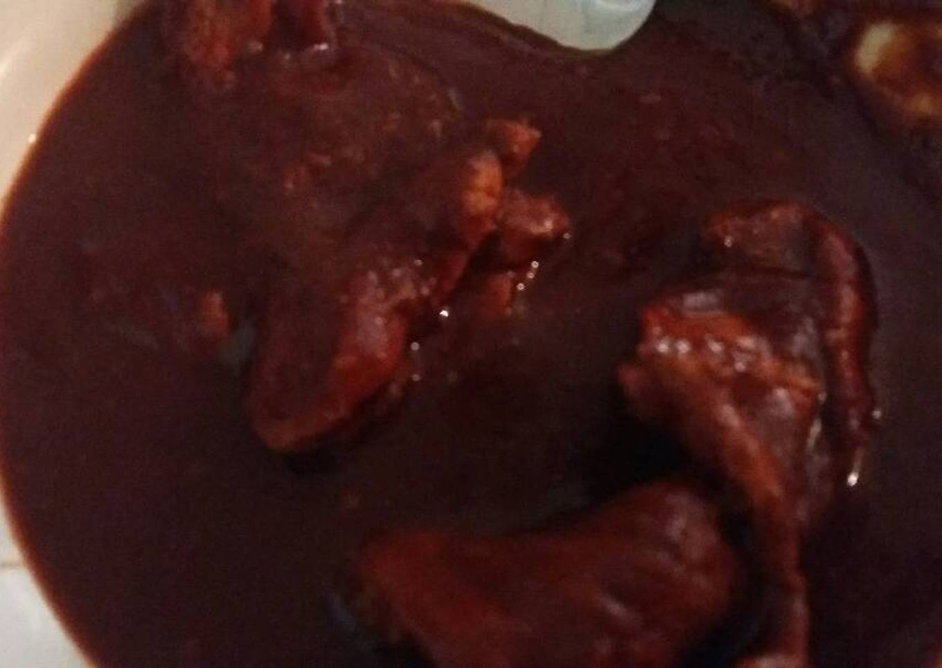 Bistec en chile pasilla