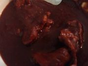 Una foto de bistec chile pasilla