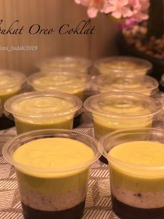 Foto resep Puding Alpukat Oreo Coklat (Versi Cup)
