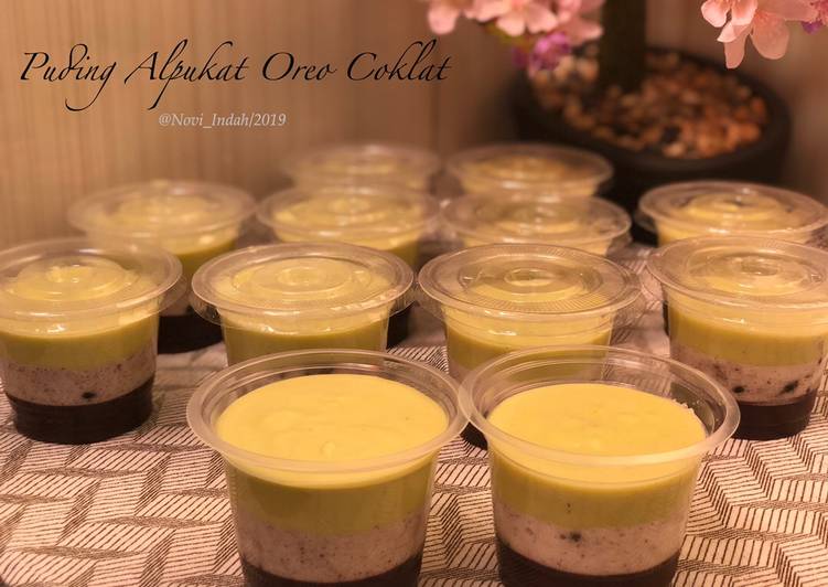  Resep  Puding  Alpukat Oreo  Coklat Versi Cup  oleh Novi 