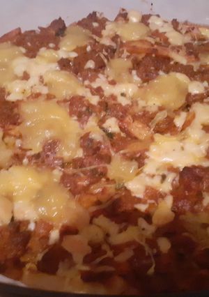 صورة لوصفة غرتان - Grattin 🐑 باللحم مفروم والجبن 🧀