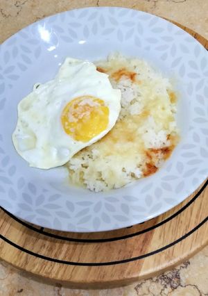 Foto resep Nasi Butter Mozarella Telor Mata Sapi