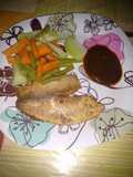 Filete de pescado con aderezo de Guajillo