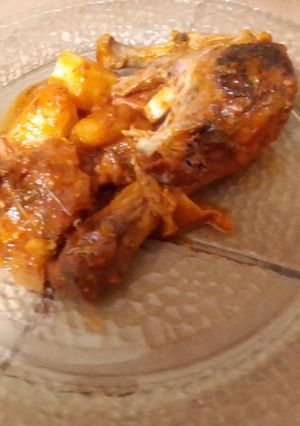 Una foto de Pollo a la pomarola