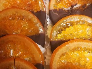 Naranjas confitadas con chocolate 🍫🍊