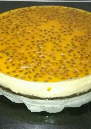 Una foto de Chessecake de maracuyá