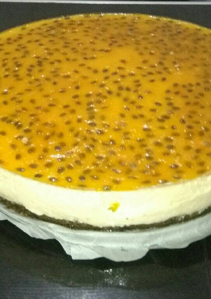 Una foto de Chessecake de maracuyá