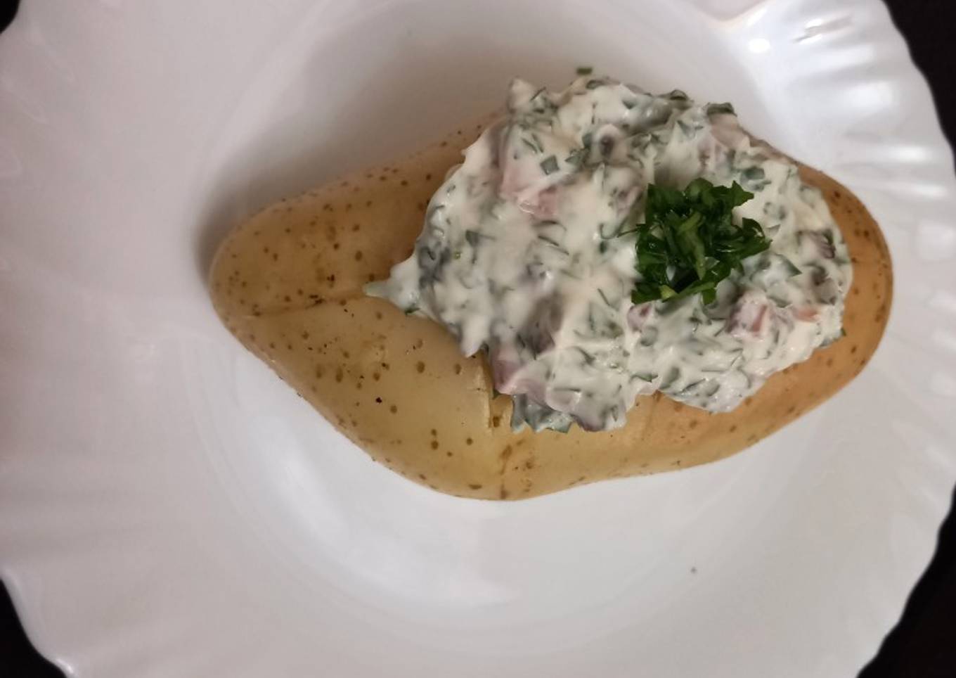 Papa horneada que no parece horneada