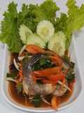ยำกุ้งสดน้ำปลาร้า