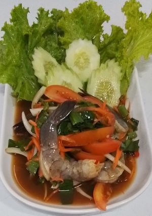 รูปของ ยำกุ้งสดน้ำปลาร้า