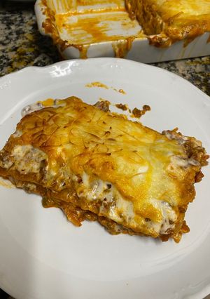Una foto de Lasaña a la boloñesa