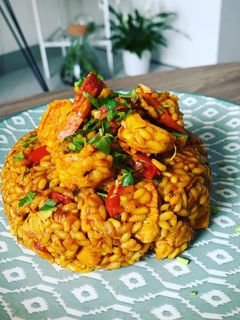 Une photo de Risotto à la façon d’une paella (sans fruits de mer)