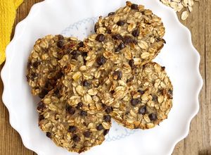 Foto di Biscotti avena, banana e gocce di cioccolato