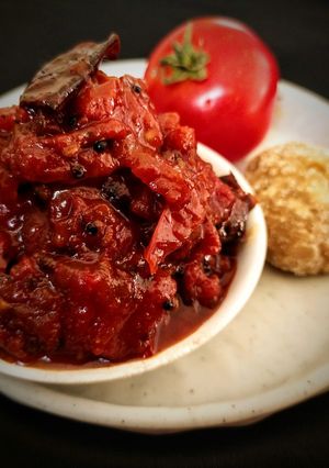 A picture of Tomato Jaggery Chutney.