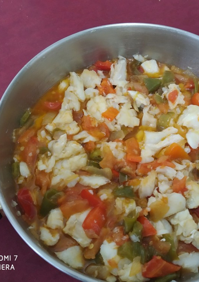 Una foto de Bacalao al ajo arriero